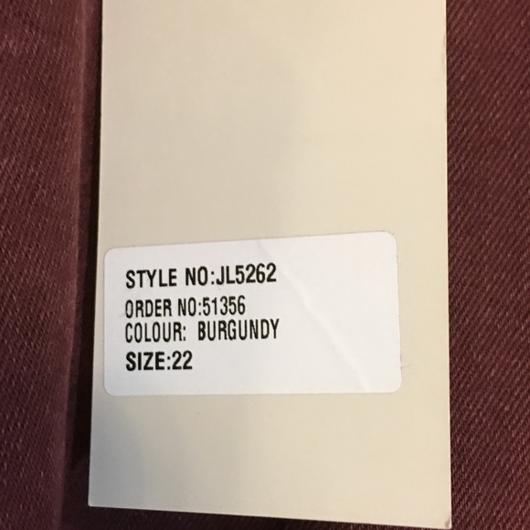 Alice & You Burgundy Destroyed High Rise Jeans 22 - Picture 7 of 11